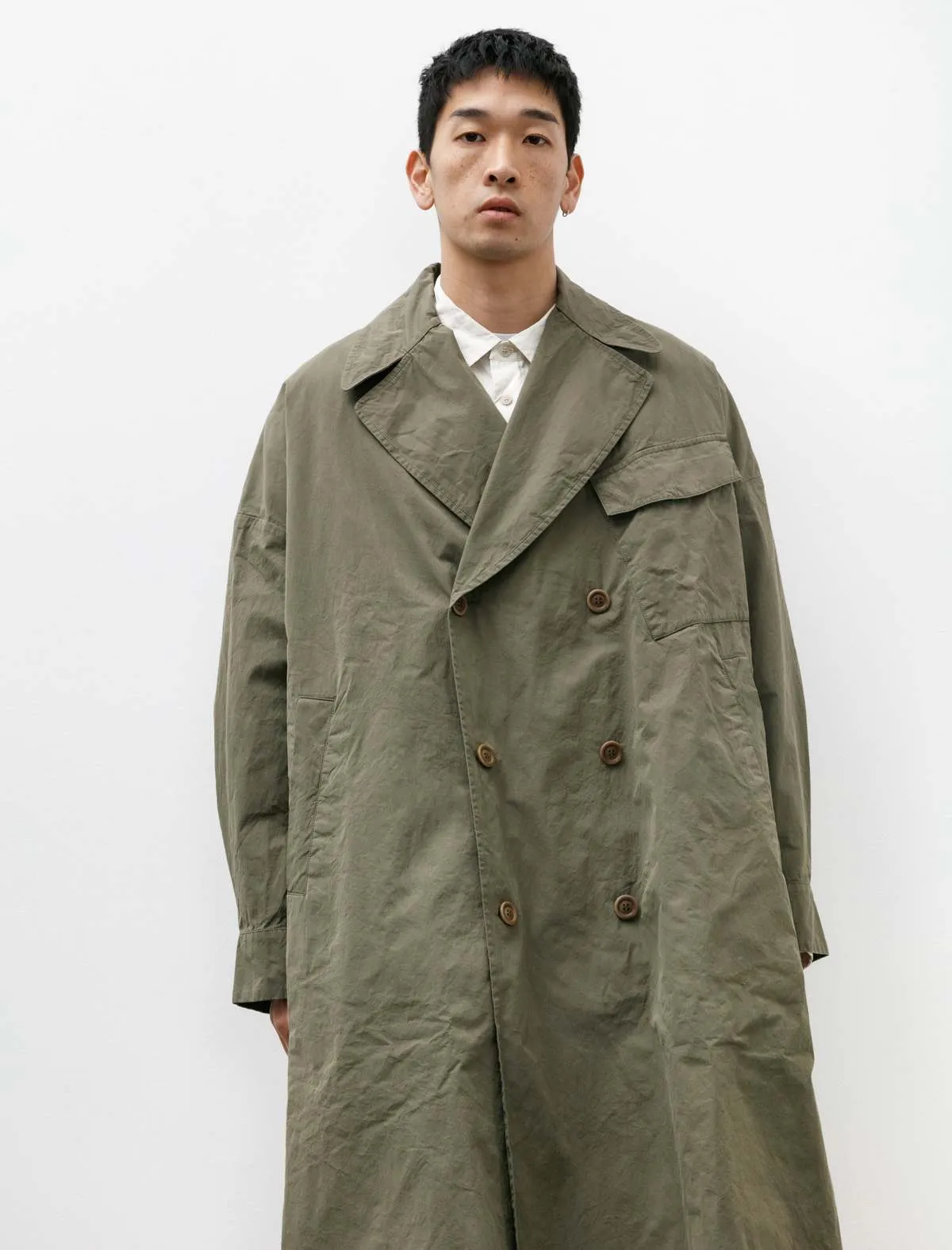 Mens Army Coat - Card Olive