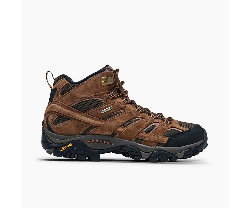 Merrell Mens Moab 2 Mid Waterproof Hiking Boot- Earth