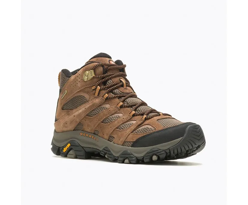 Merrell Mens Moab Mid Waterproof Hiking Boot- Earth