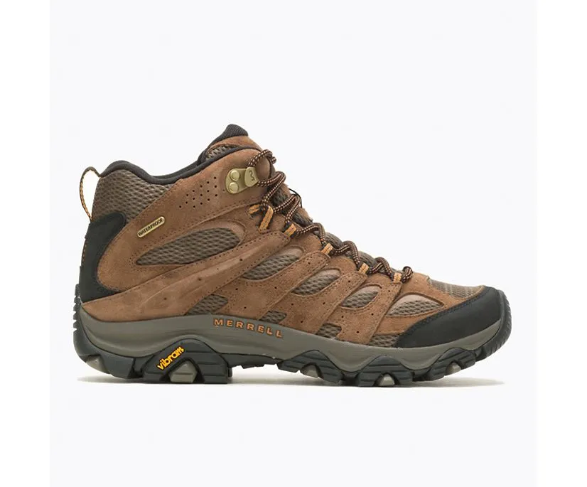 Merrell Mens Moab Mid Waterproof Hiking Boot- Earth