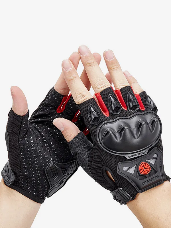 Motorcycle riding racing biking climbing hiking gloves non-slip waterproof wear-resistant warm touch screen half Finger gloves