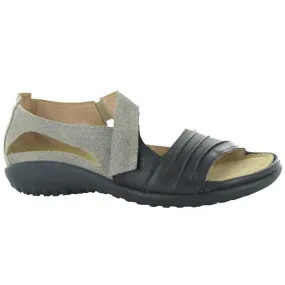 Naot Papaki Sandal Speckled Beige Leather/ Soft Black Leather (Women's)