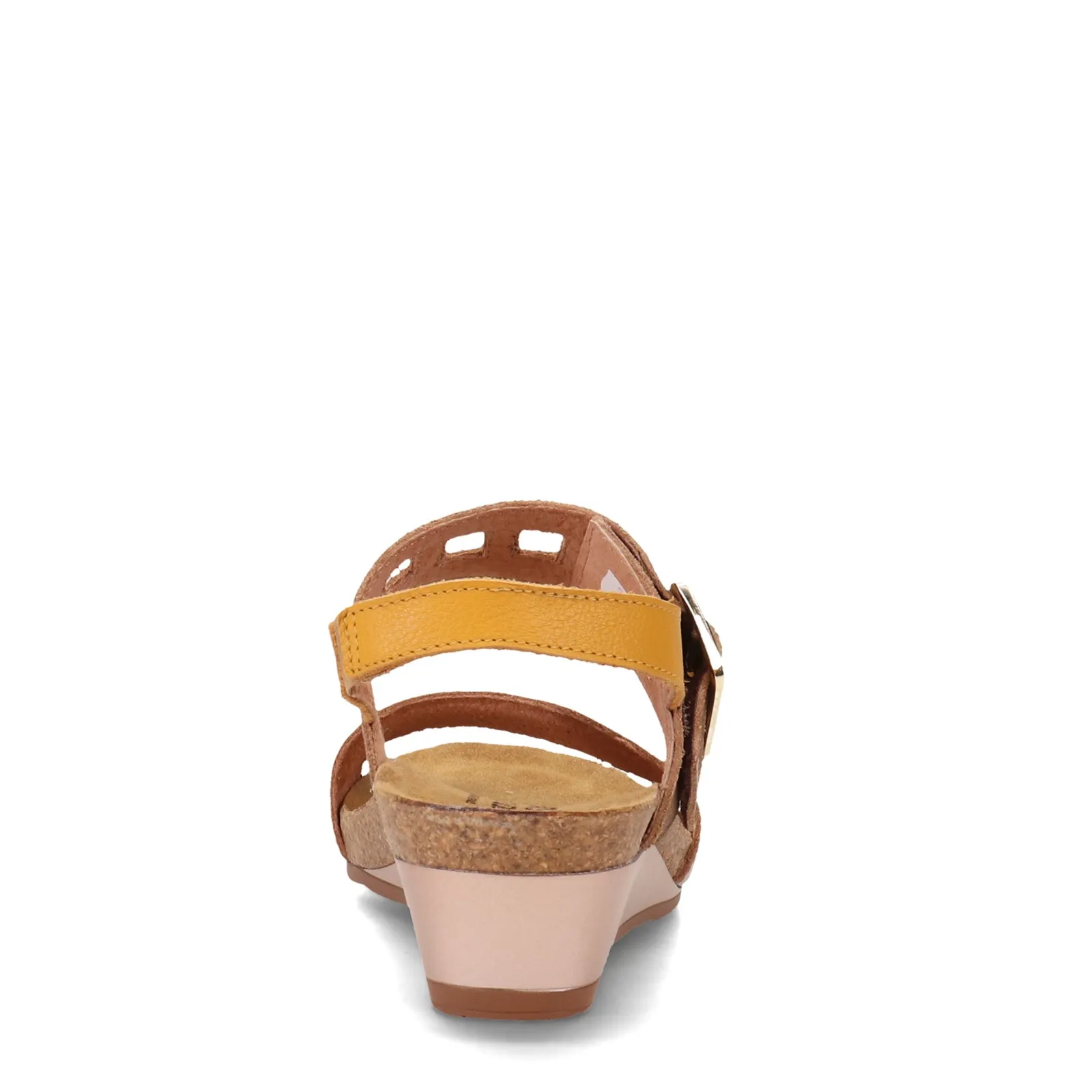 Naot Womens Dynasty Dressy Wedge Sandal- Brown Marigold Leather