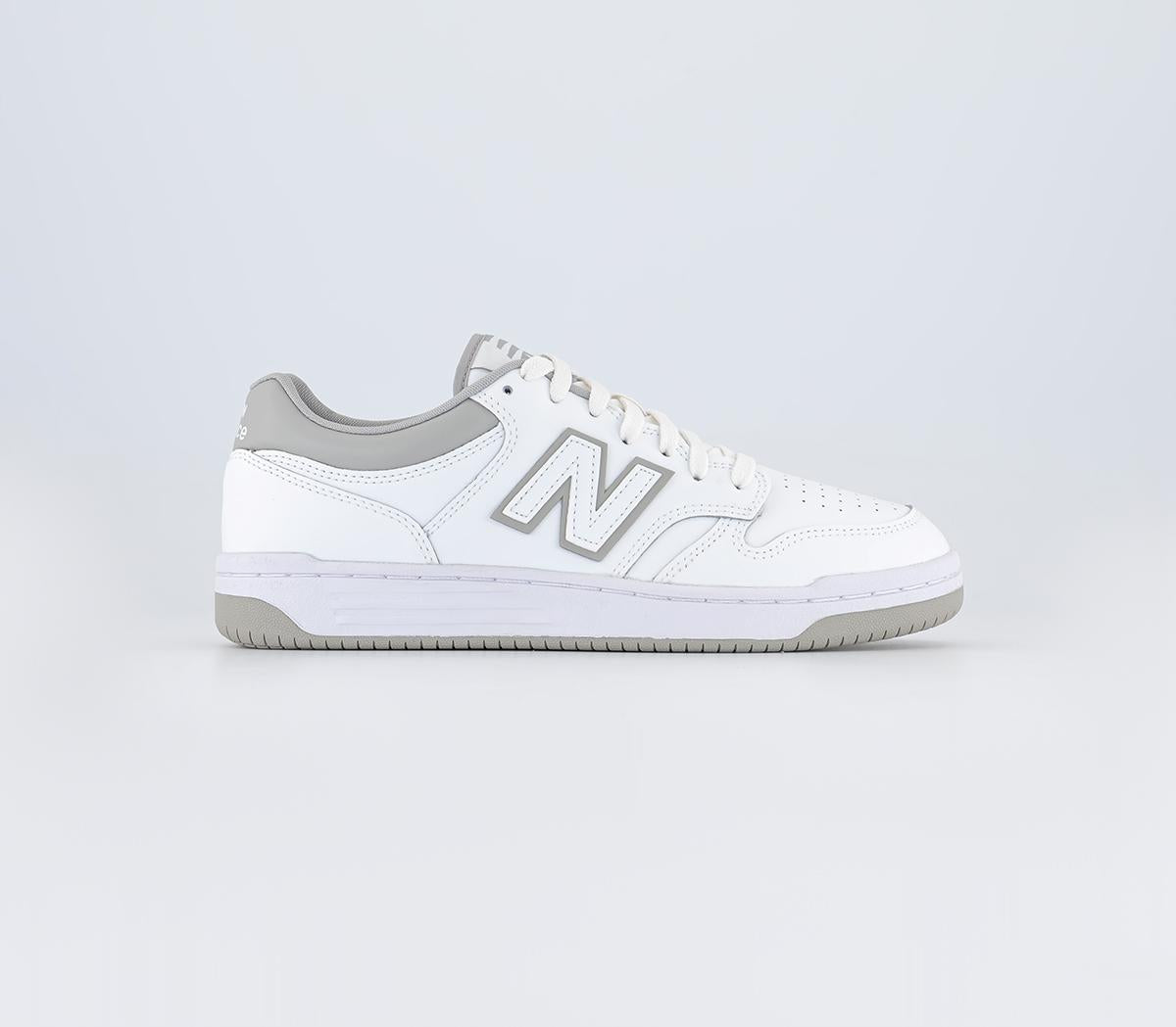 New Balance BB480 White Grey Trainers