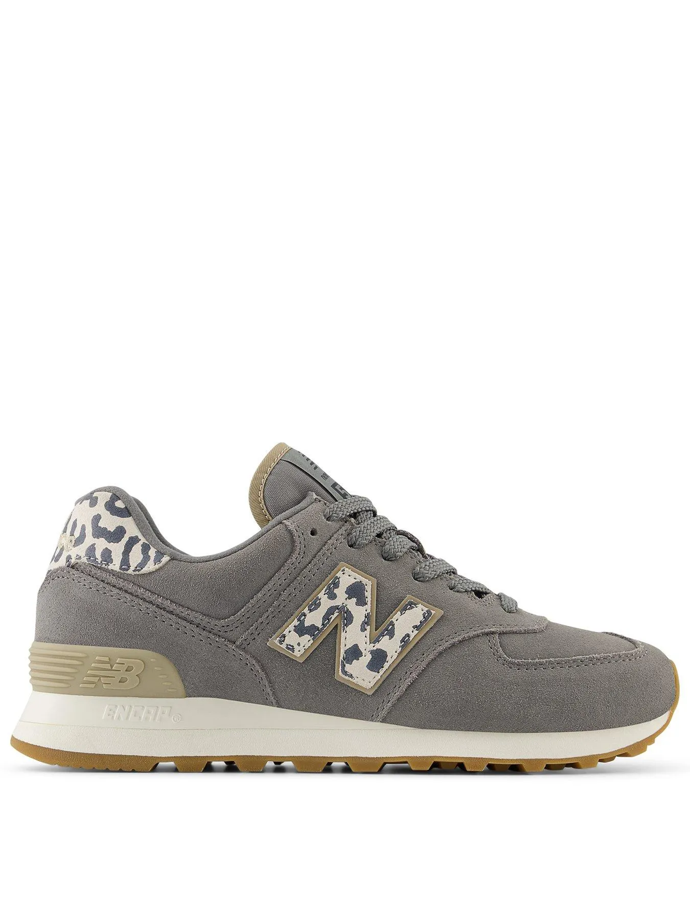 New Balance Womens 574 Trainers Animal - Grey