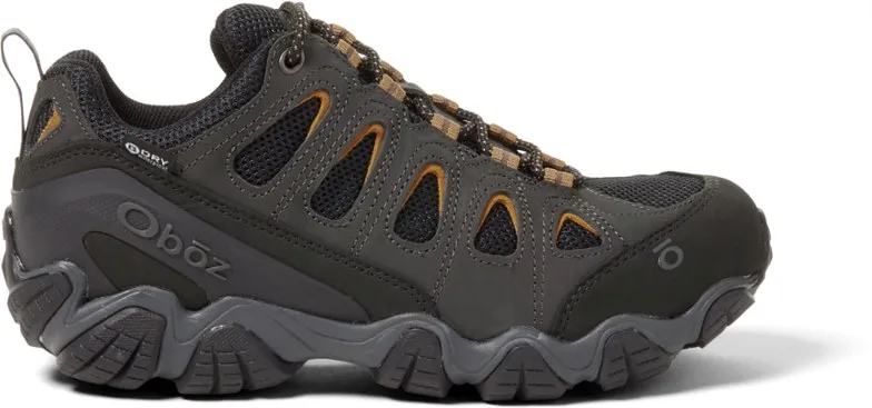 Oboz Mens Sawtooth II Low Waterproof Hiking Shoe- Shadow/Burlap