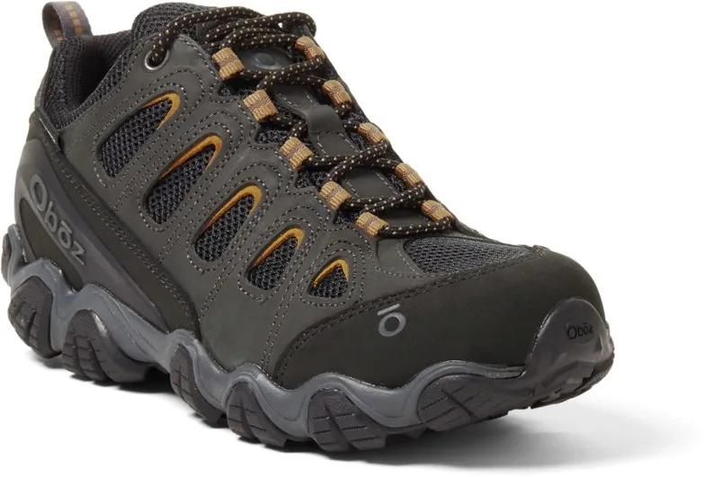 Oboz Mens Sawtooth II Low Waterproof Hiking Shoe- Shadow/Burlap