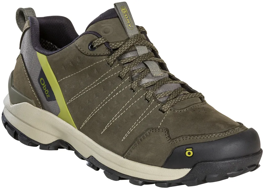 Oboz Mens Sypes Low Waterproof Leather Hiking Shoe- Loden