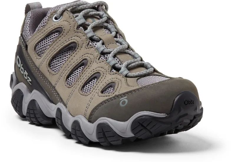 Oboz Womens Sawtooth II Low BDry Waterproof Hiking Shoe- Frost Gray/Sage