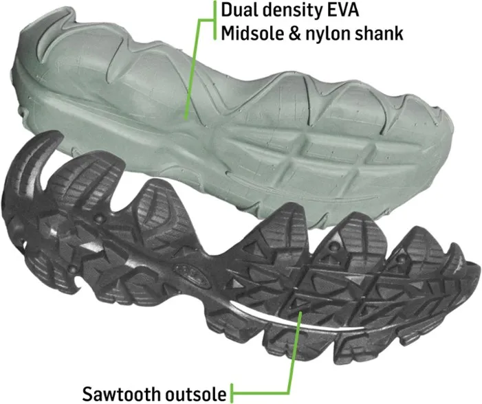 Oboz Womens Sawtooth II Low BDry Waterproof Hiking Shoe- Frost Gray/Sage