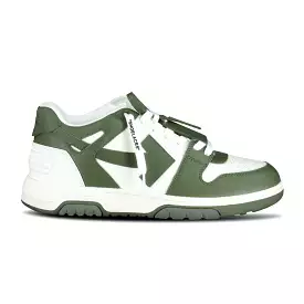 OFF-WHITE Out Of Office Low-Top leather Trainers Khaki & White