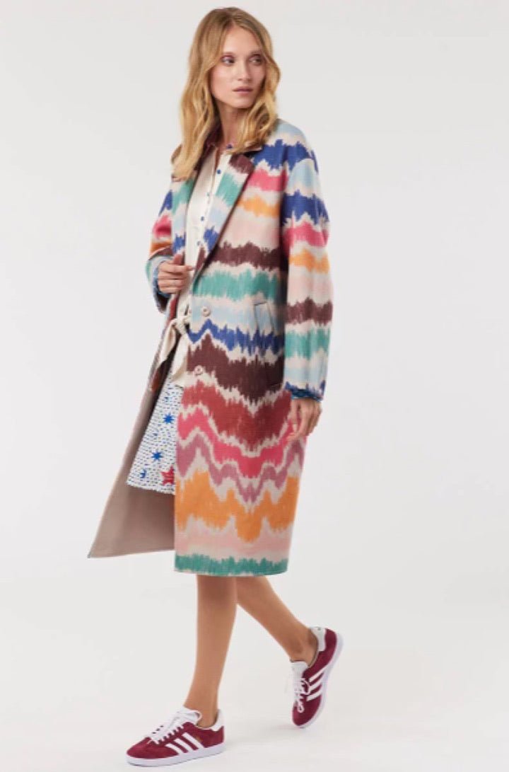 Paola Printed Midi Coat