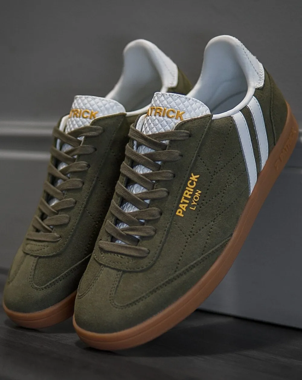 Patrick Lyon Trainers Olive/White/Gum