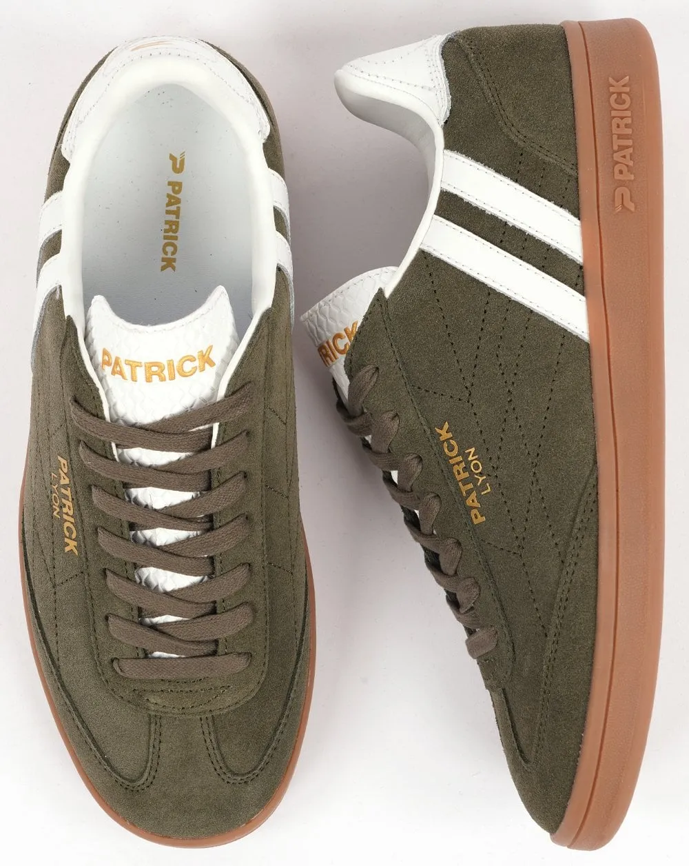 Patrick Lyon Trainers Olive/White/Gum