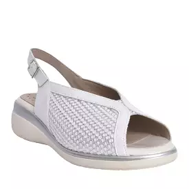 Pitillos Silver Peep Toe Sandal