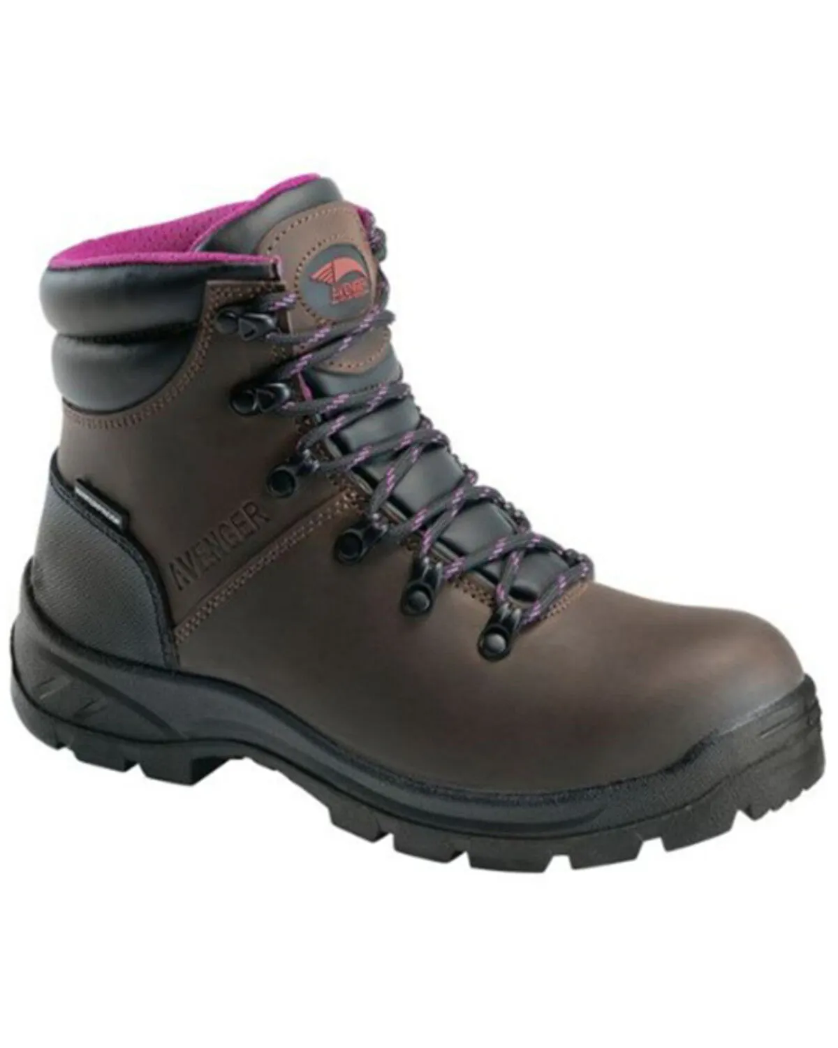 Product Name:  Avenger Women's Builder Mid 6" Lace-Up Waterproof Hiking Work Boot - Steel Toe