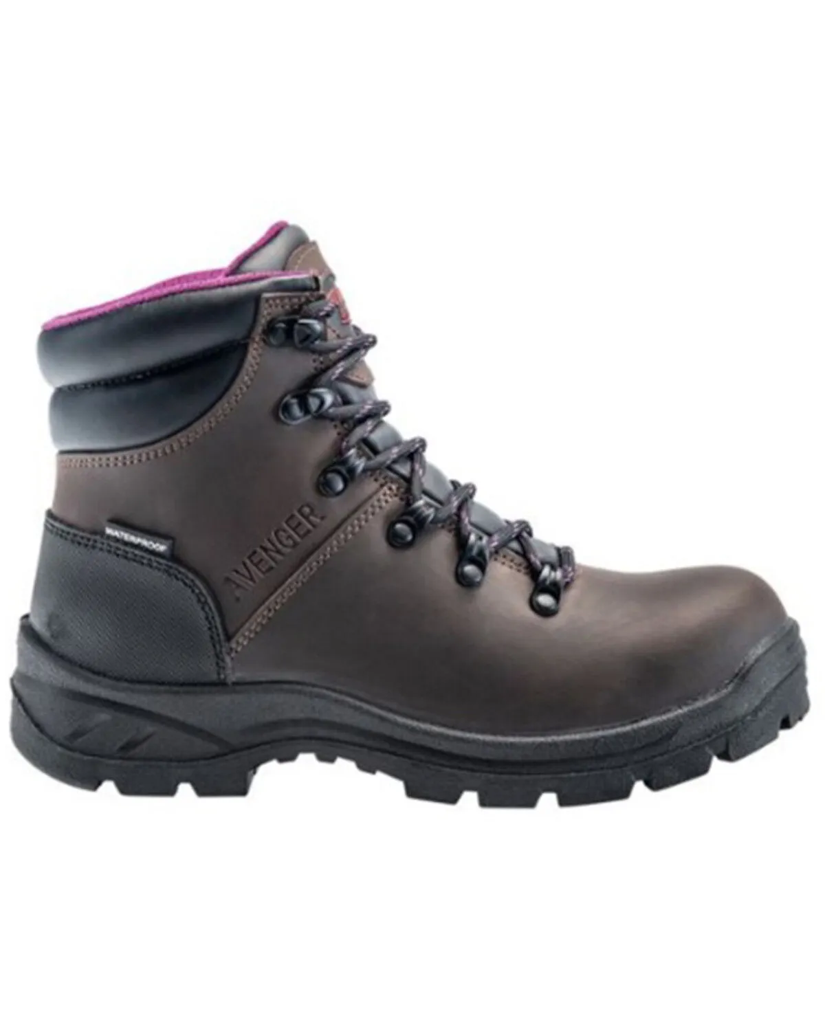 Product Name:  Avenger Women's Builder Mid 6" Lace-Up Waterproof Hiking Work Boot - Steel Toe