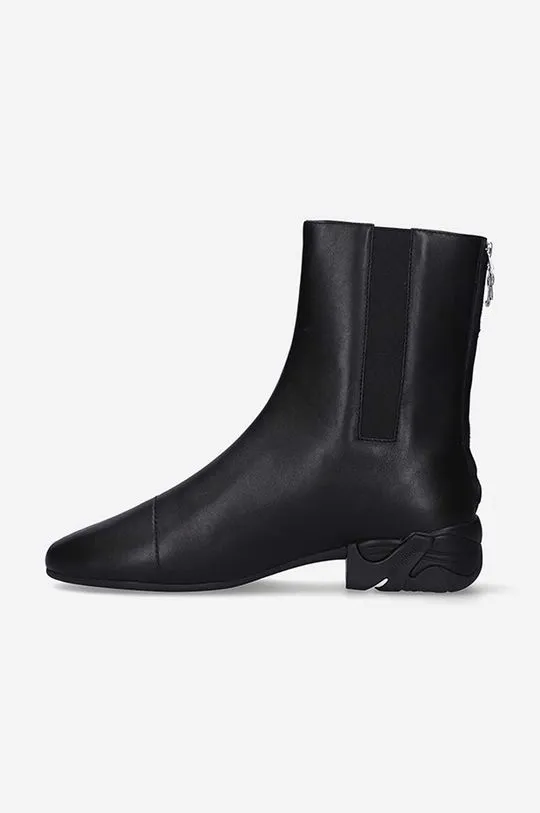 Raf Simons leather ankle boots Solaris High black color