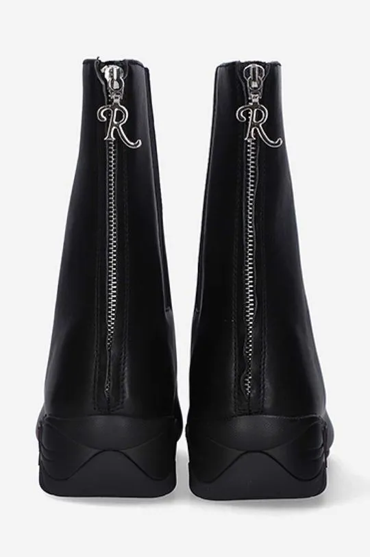 Raf Simons leather ankle boots Solaris High black color