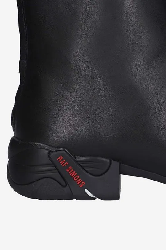 Raf Simons leather ankle boots Solaris High black color