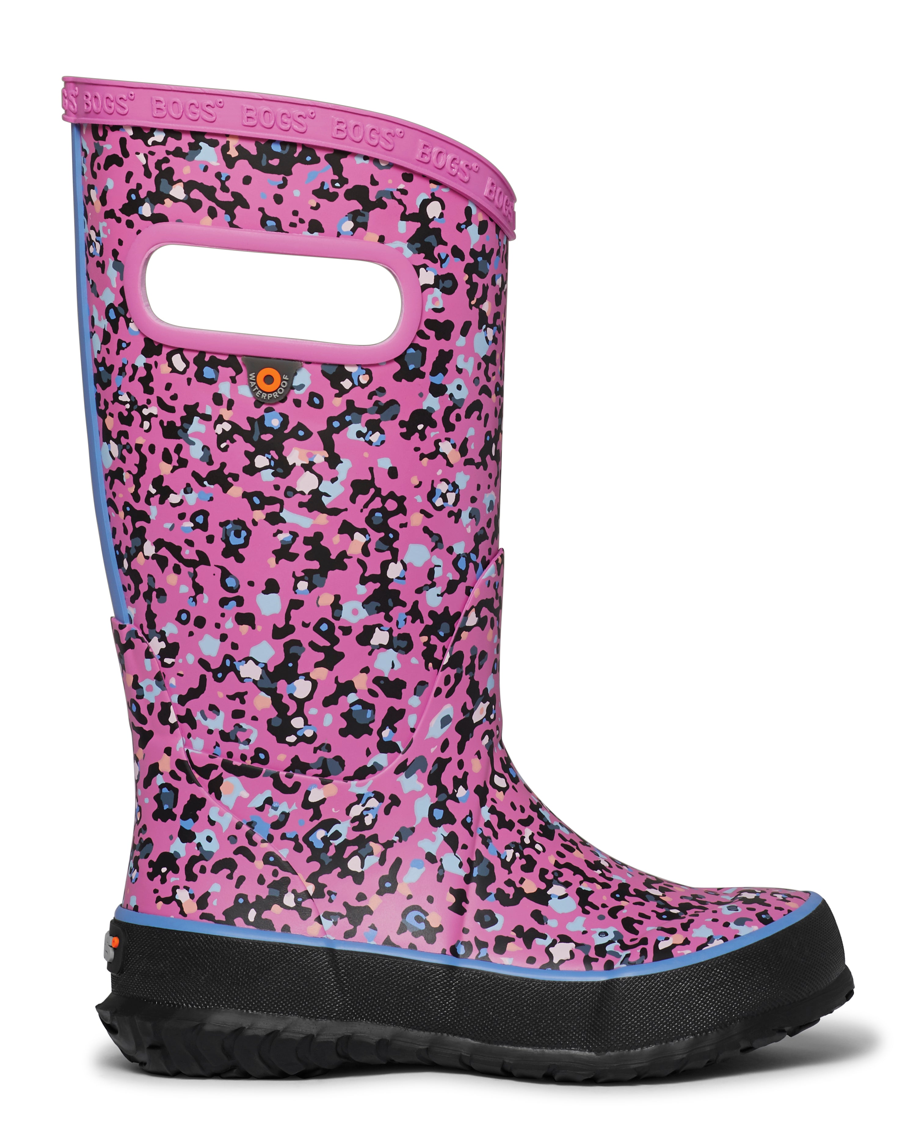 Rain Boot Little Textures Print - Magenta Multi