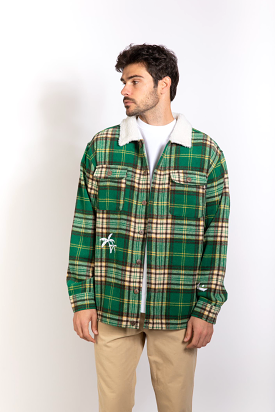 Rusty USA Harbor Flannel Jacket GREEN