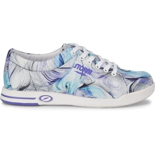 Storm Womens Meadow White Purple Swirl Bowling Shoes