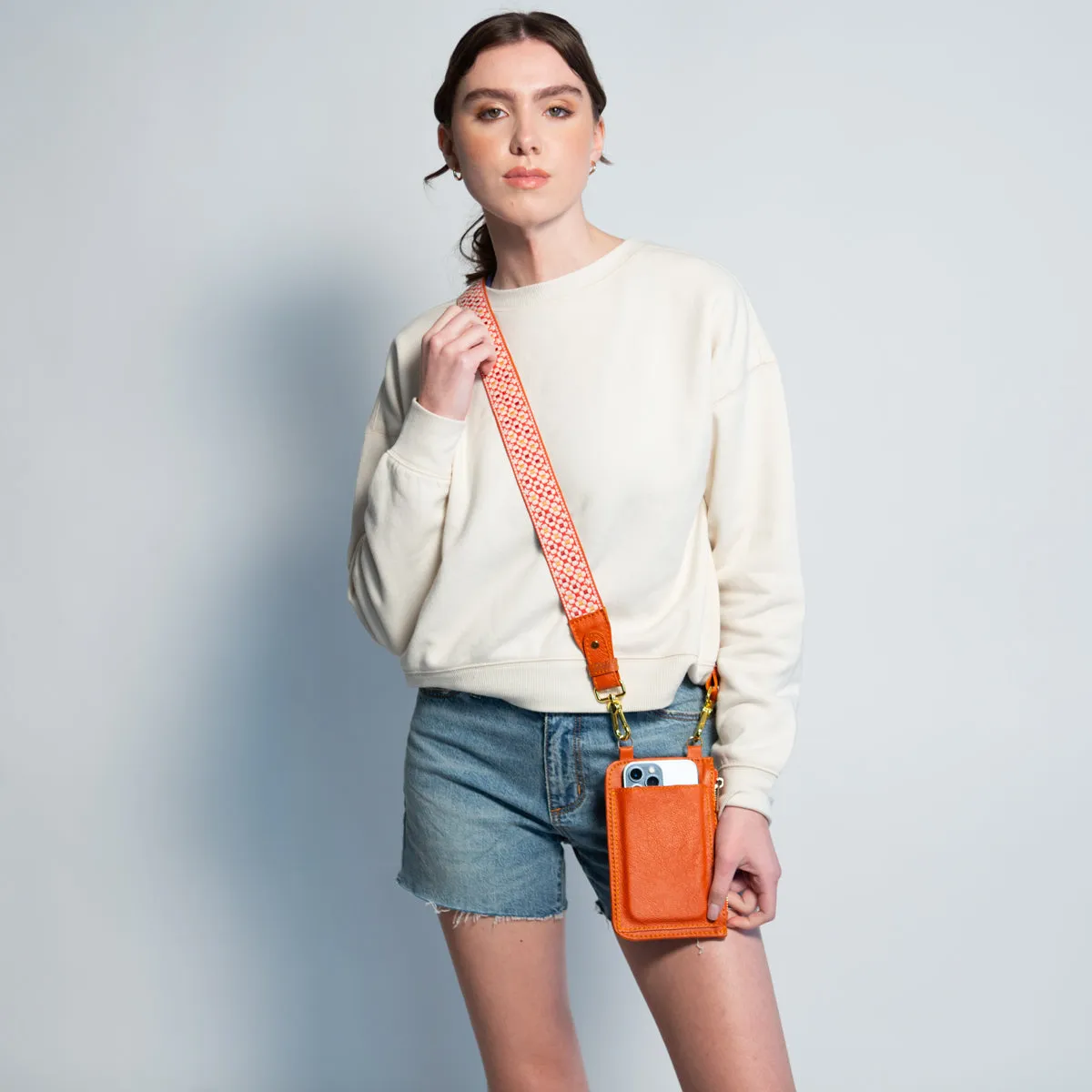 Tangerine V.I.P. + Coral Coat of Arms Hip Strap