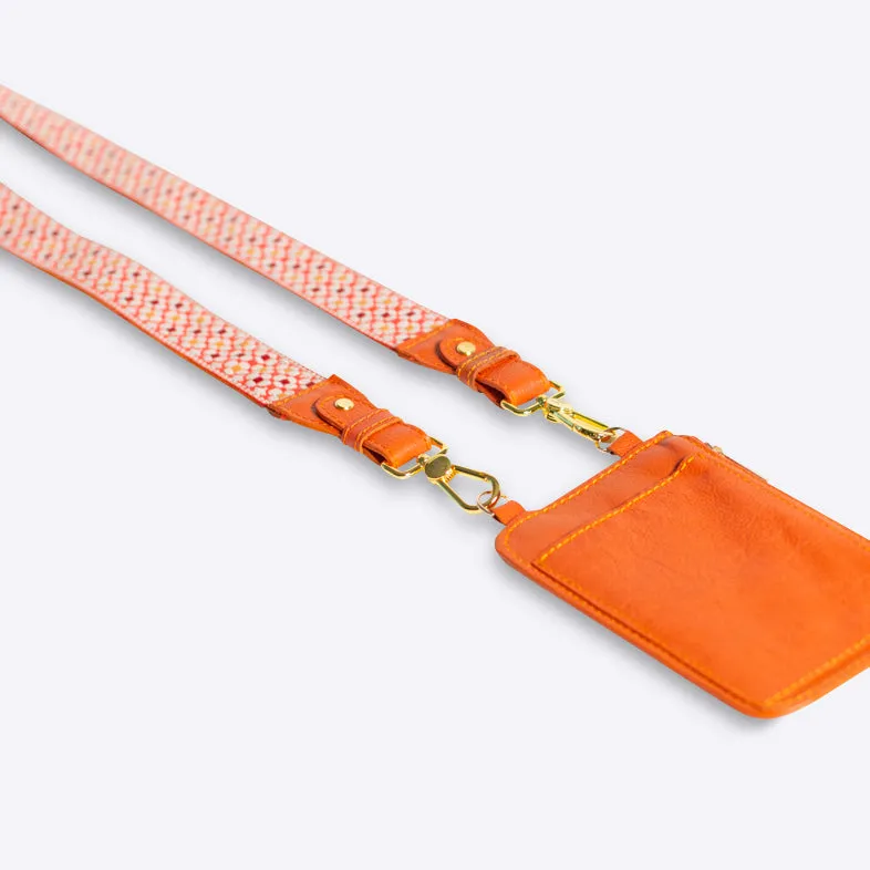 Tangerine V.I.P. + Coral Coat of Arms Hip Strap