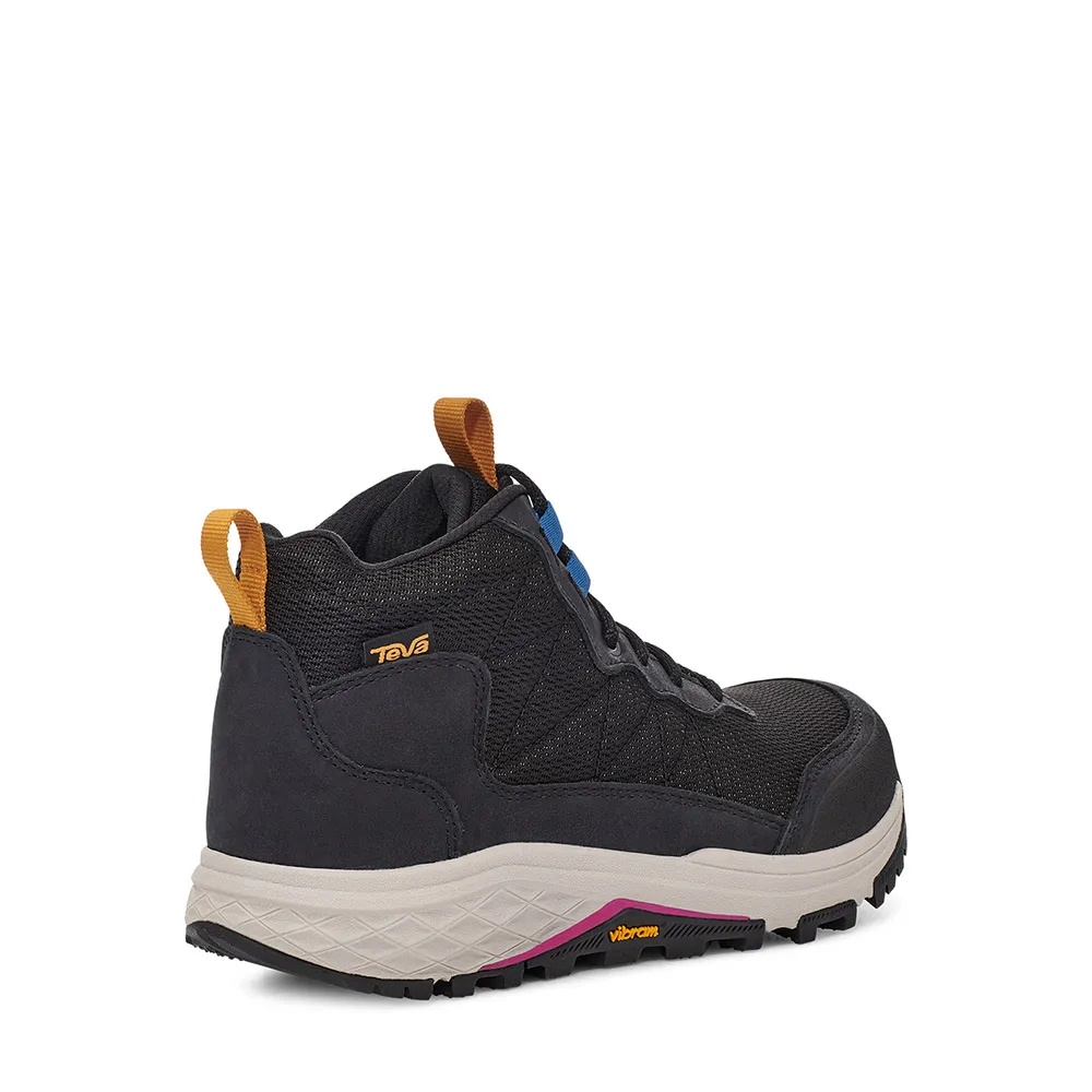 Teva Womens Ridgeview Mid Waterproof Hiking Boot- Black/Bungee Cord