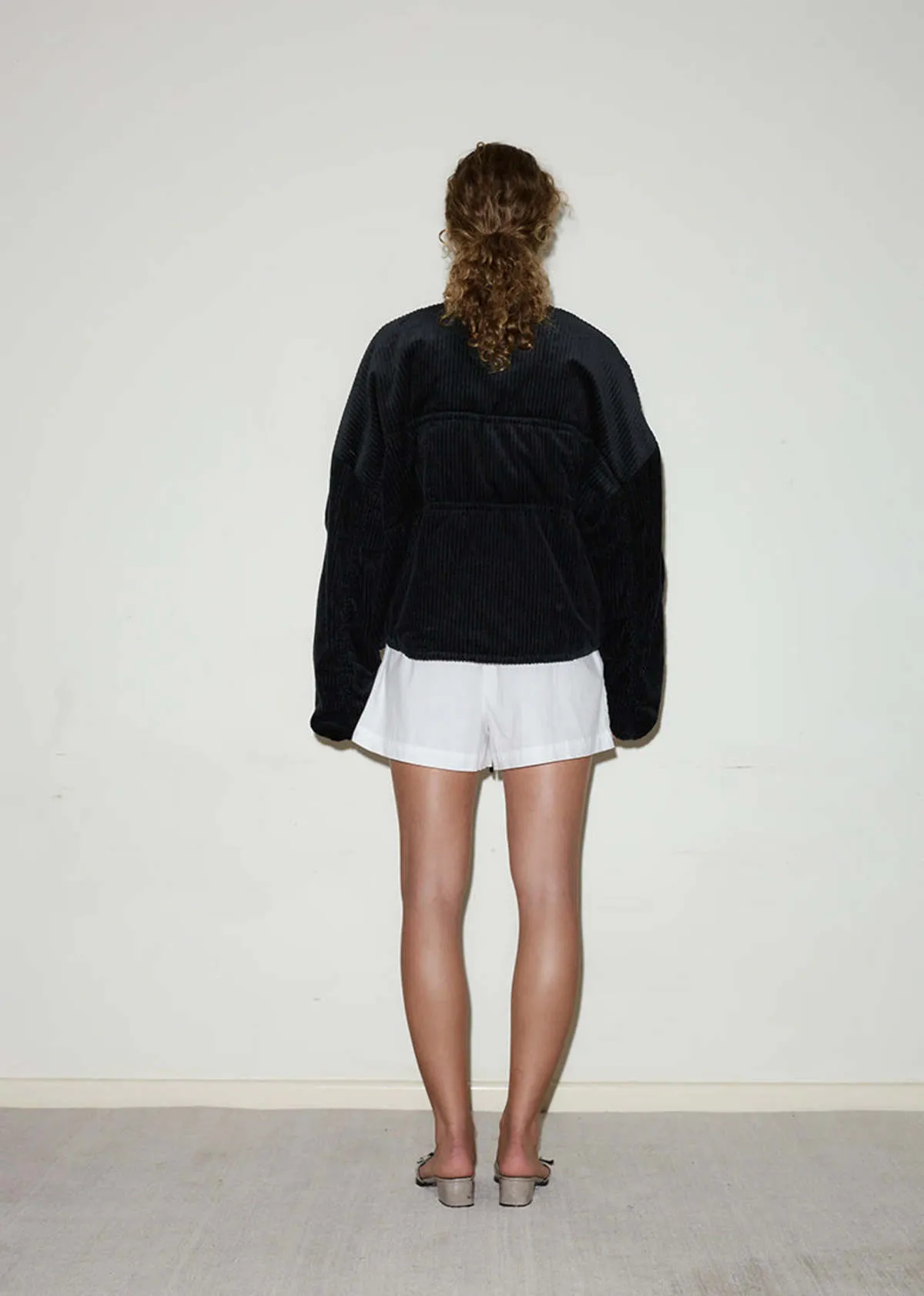 The Reversible Cord Coat - Black 