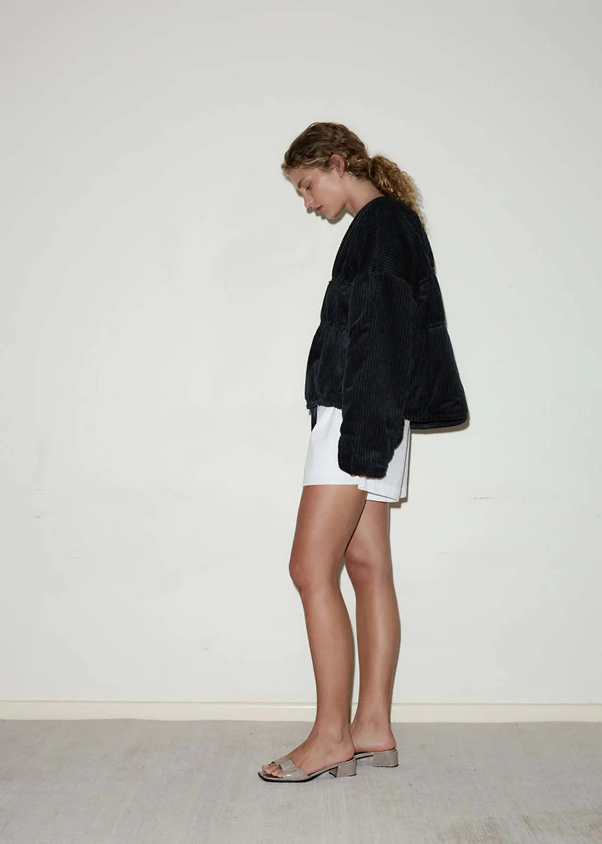 The Reversible Cord Coat - Black 