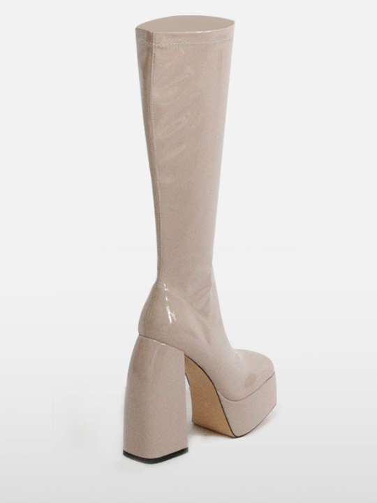 Thick Platform High Heel Knee Boots