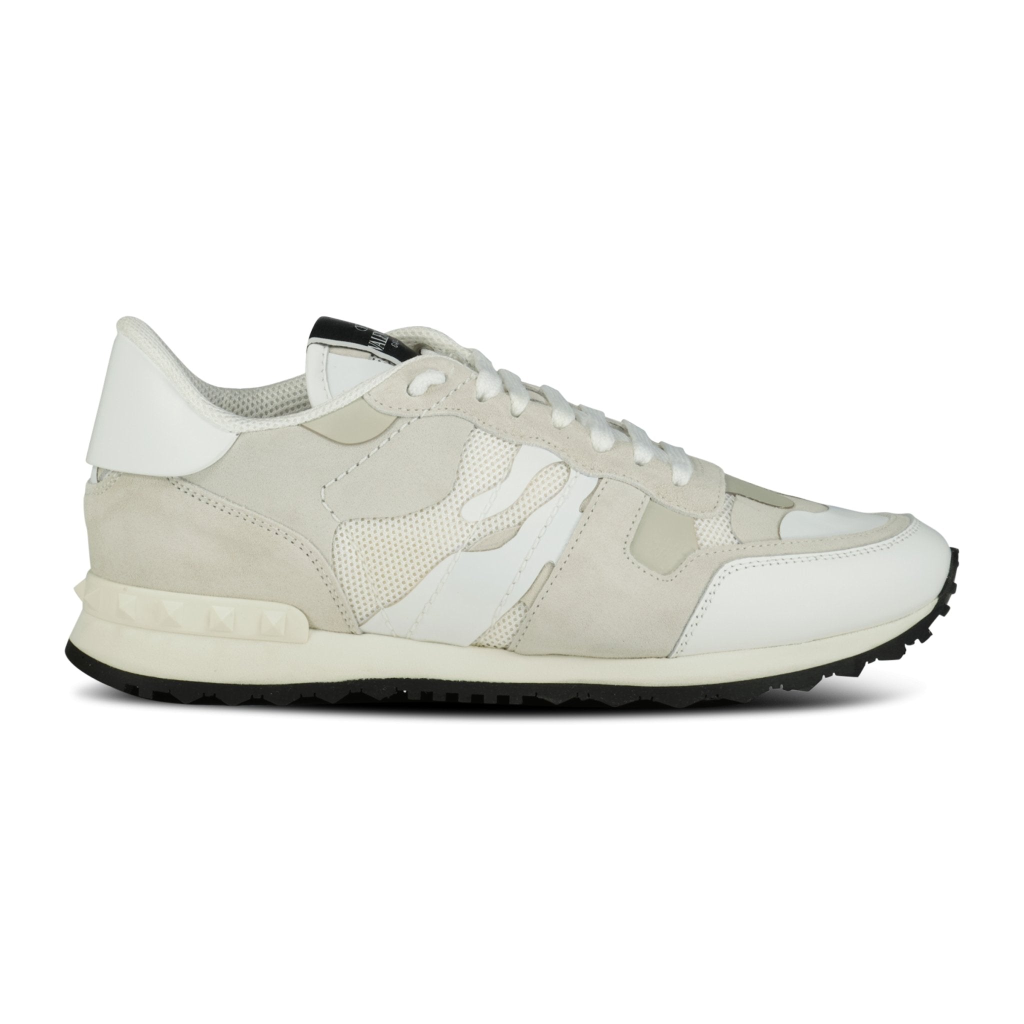 VALENTINO  GREY CAMOUFLAGE ROCKRUNNER TRAINERS WHITE