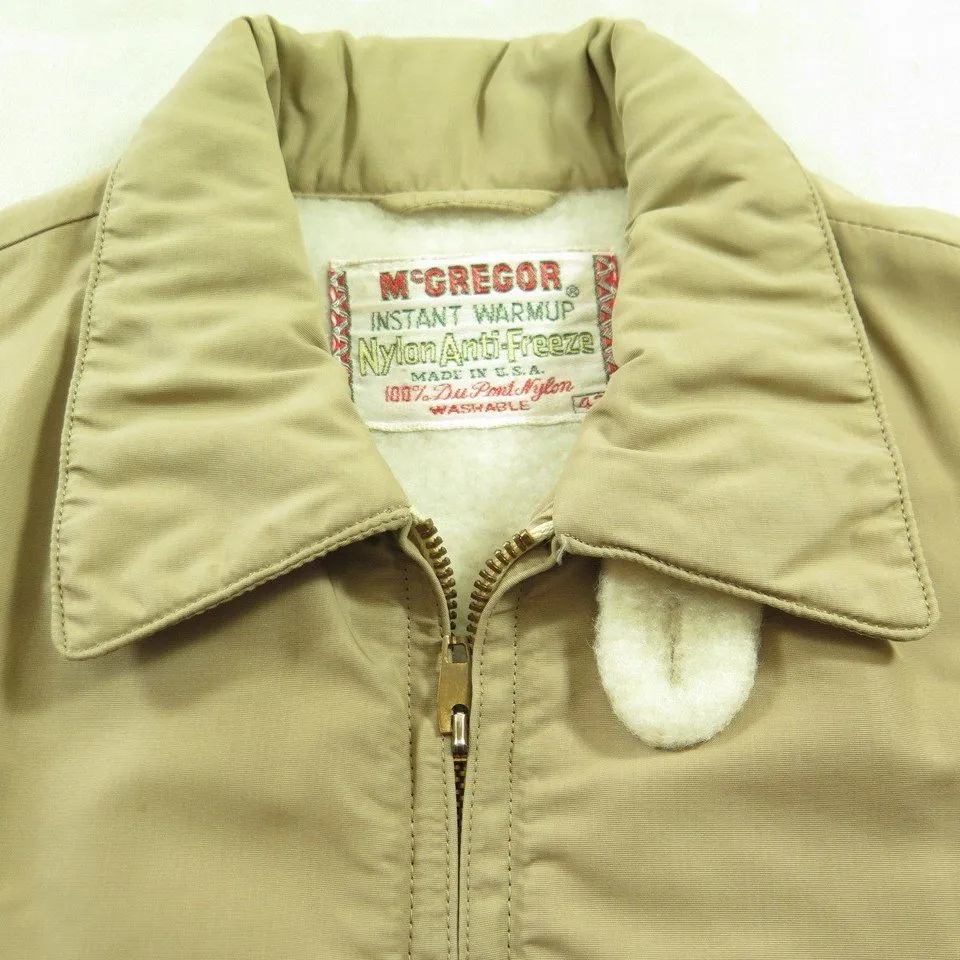 Vintage 50s McGregor Anti Freeze Jacket Men 42 Instant Warm Up DuPont Shell