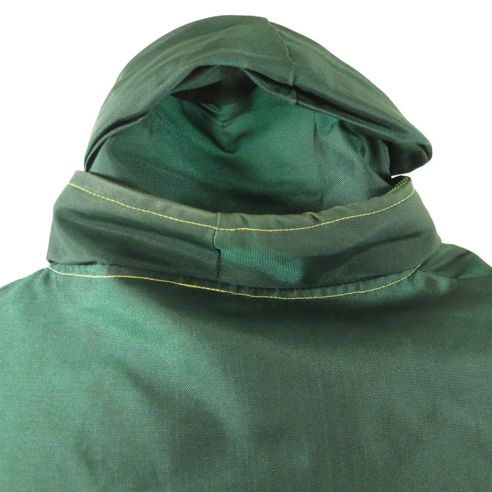 Vintage 60s Thick Nylon Shell Jacket Mens L Green USA Made Talon Zip