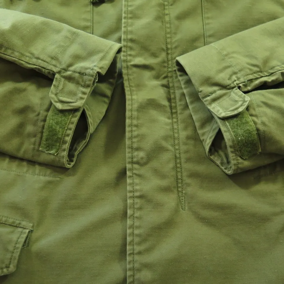 Vintage 70s M-65 Field Jacket Mens M Long Vietnam Era OG-107