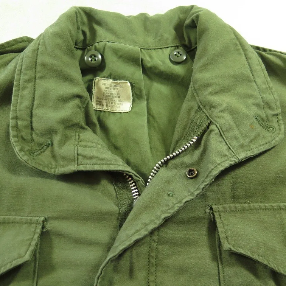 Vintage 70s M-65 Field Jacket Mens M Vietnam Era USA Military