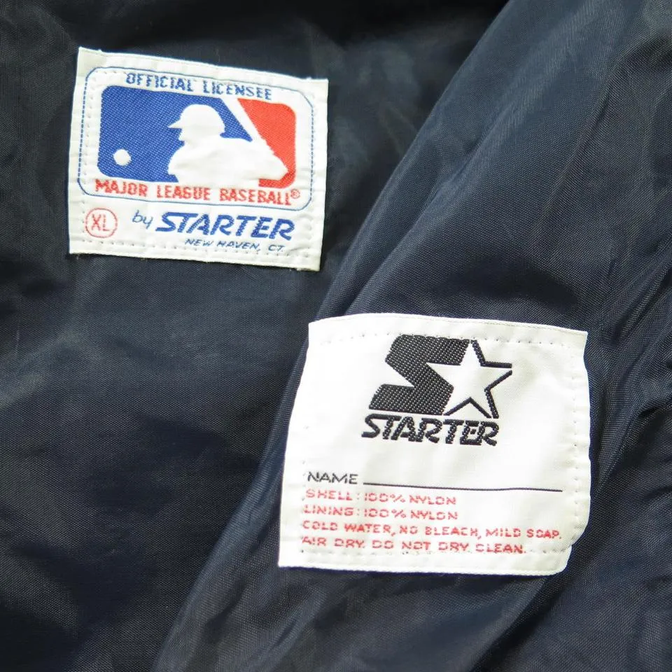 Vintage 80s New York Yankees Starter Jacket Mens XL MLB Baseball Satin Blue