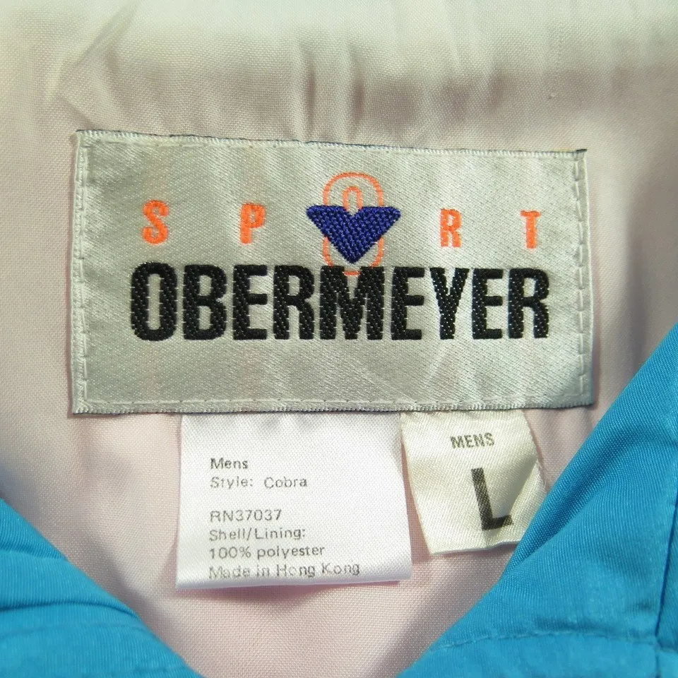 Vintage 80s Obermeyer Ski Winter Shell Cobra Jacket Mens L