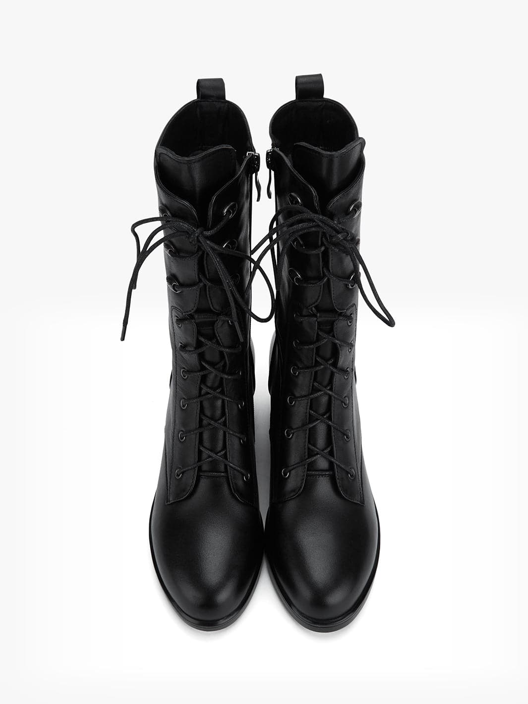 Vintage Lace-up Mid-Calf Boots