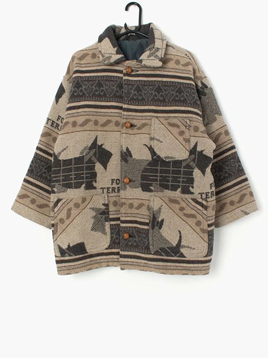 Vintage Pachinco fox terrier blanket coat – Large / XL