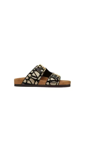 Vlogo Toile Iconographe Sandal - Beige/Black