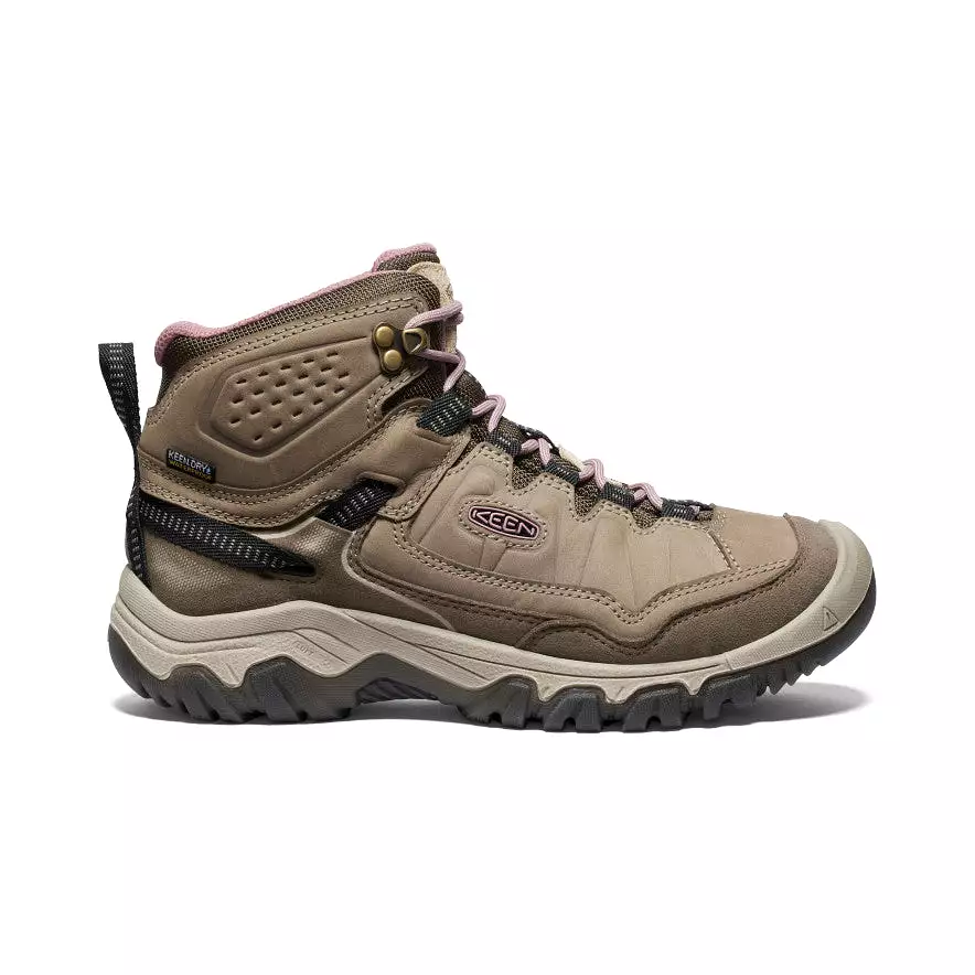 Women's Targhee IV Wide Waterproof Hiking Boot  |  Brindle/Nostalgia Rose