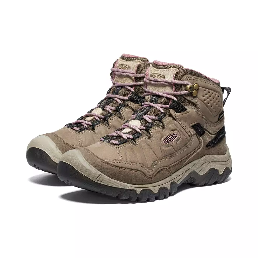 Women's Targhee IV Wide Waterproof Hiking Boot  |  Brindle/Nostalgia Rose