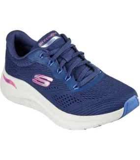 Womens/ladies 2.0 big league arch fit trainers navy/multicoloured Skechers