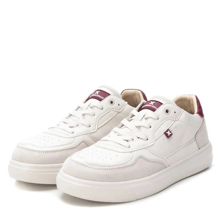 XTI -  143329 Mens Sneaker - White/Burgundy